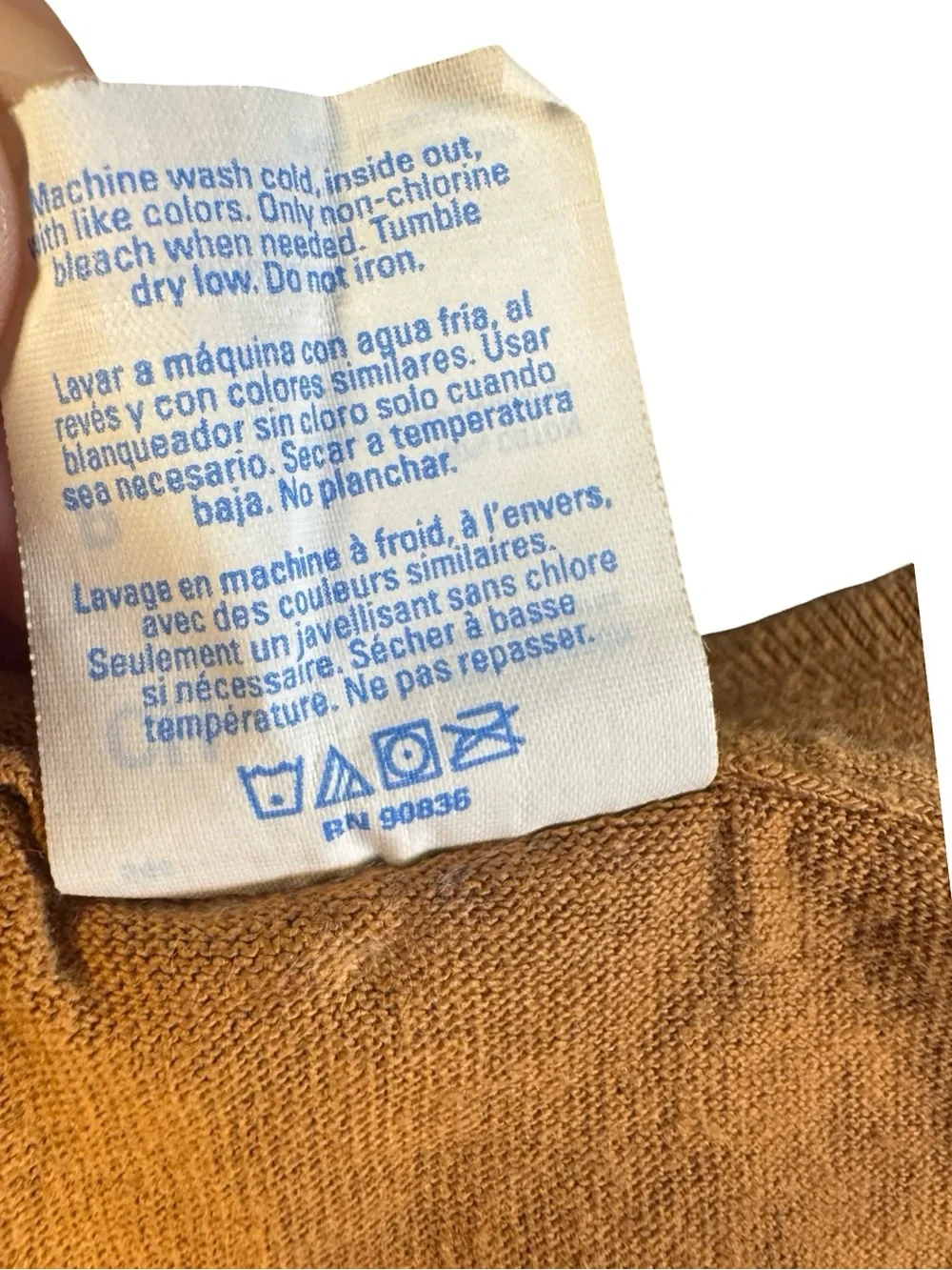Trader Joe's Long Sleeve Shirt Brown Tie Dye Hibiscus Logo Port & Company Small - Picture 9 of 13